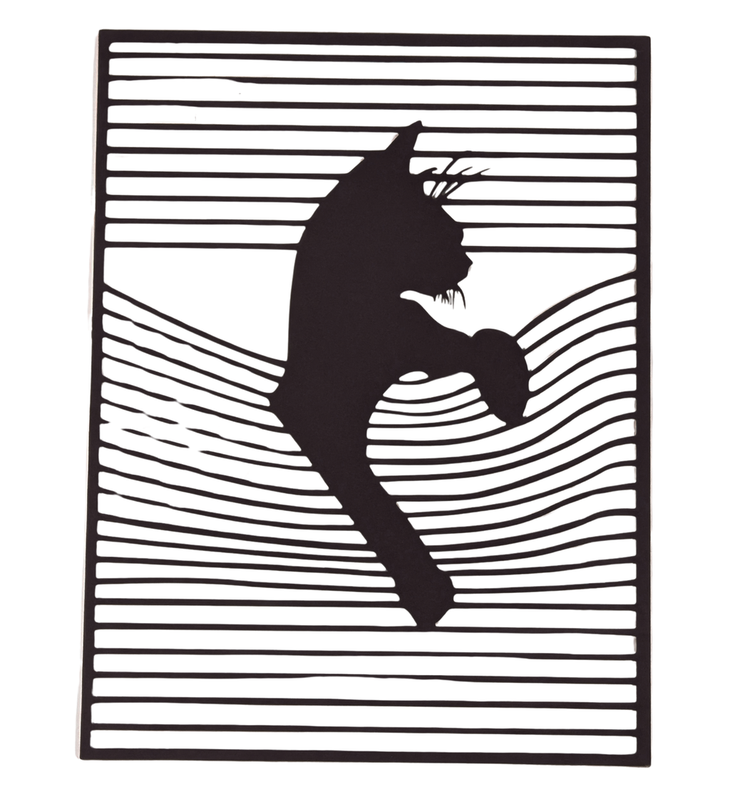 Modern Geometric Cat Wall Silhouette (x1)