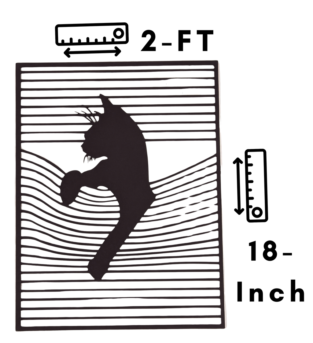Modern Geometric Cat Wall Silhouette (x1)
