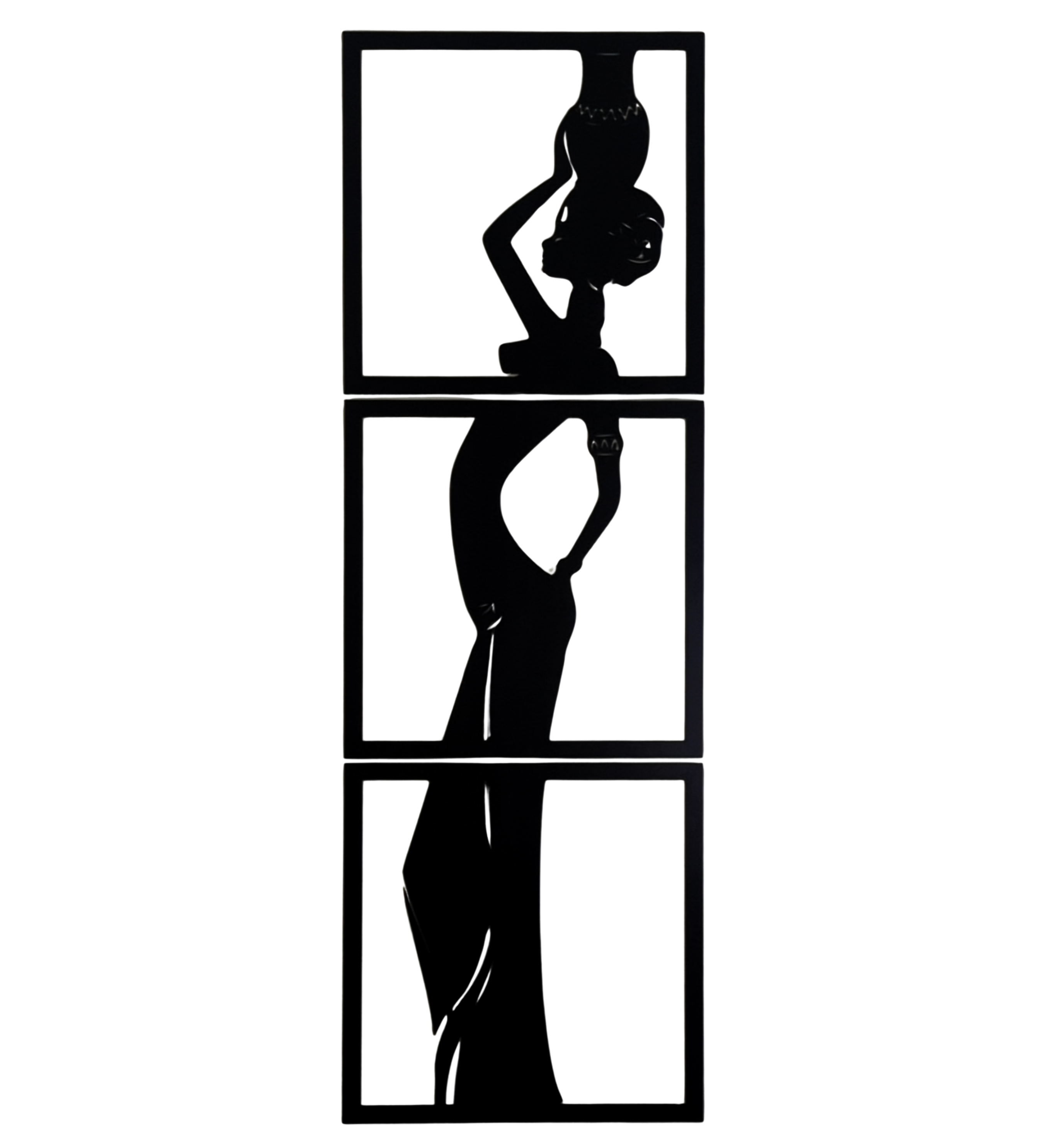 The Heritage Trio | 3-Panel Cultural Silhouette Wall Decor (x3)