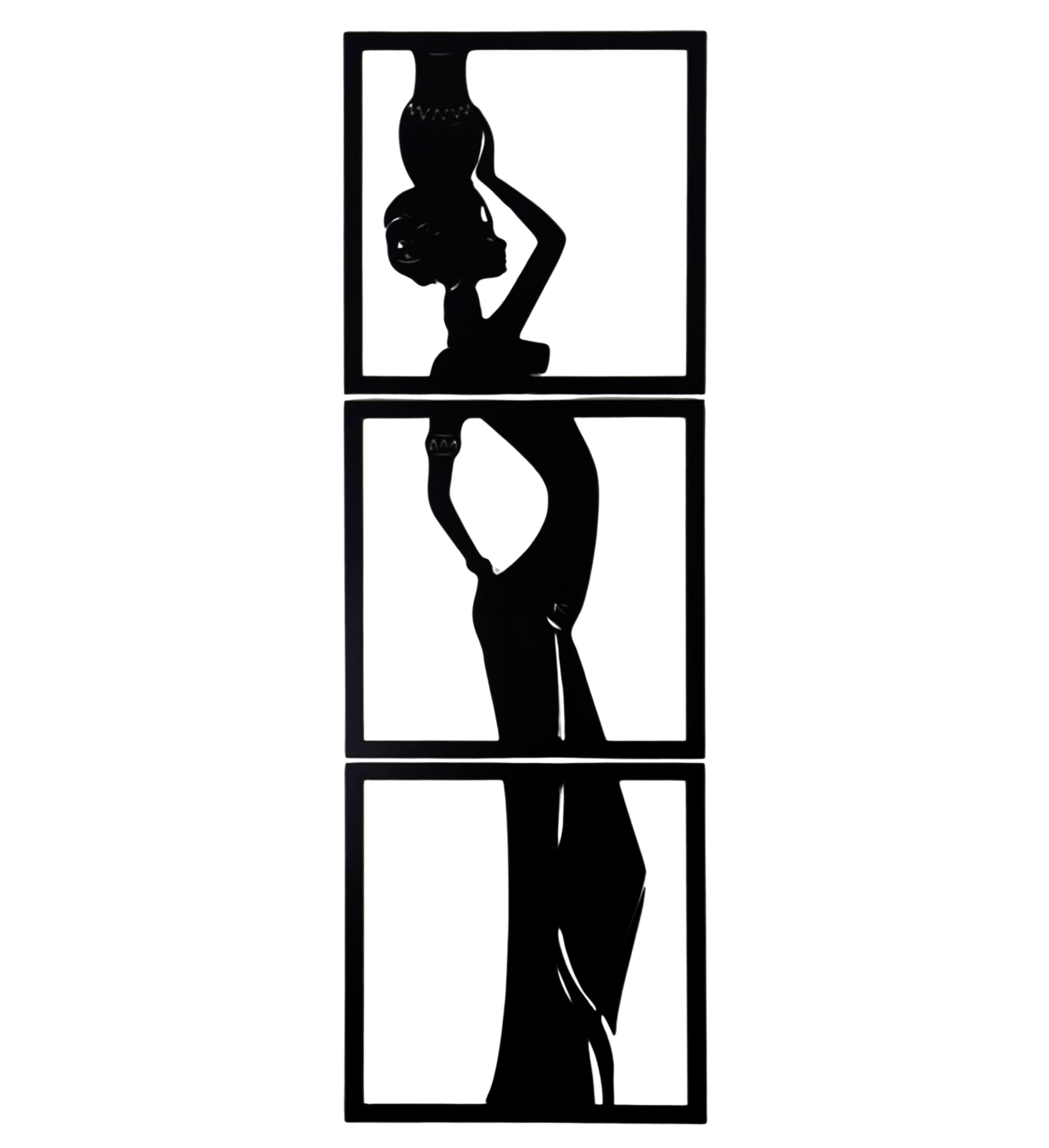 The Heritage Trio | 3-Panel Cultural Silhouette Wall Decor (x3)
