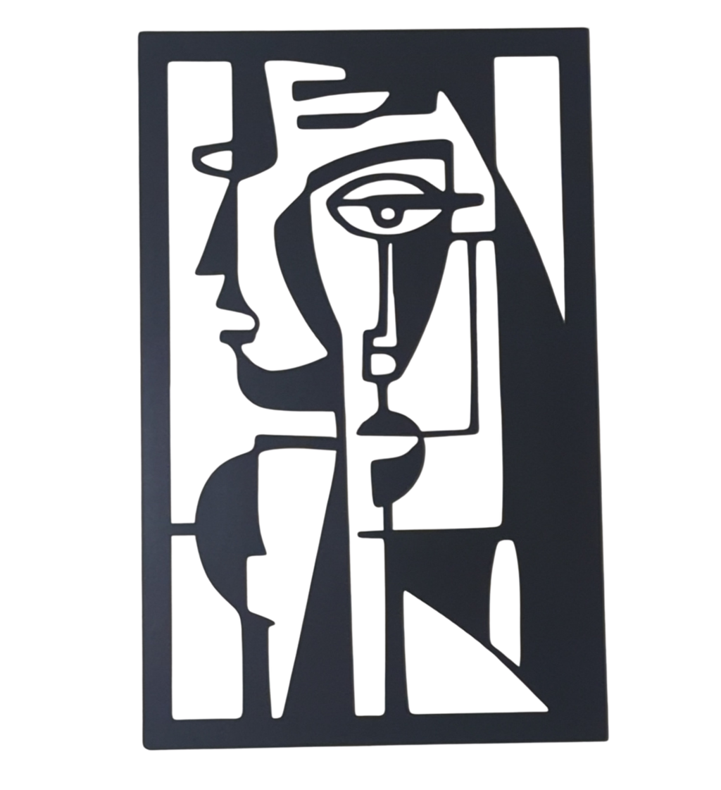 Abstract Modern Face Prestige Silhouette Wall Art (x1)
