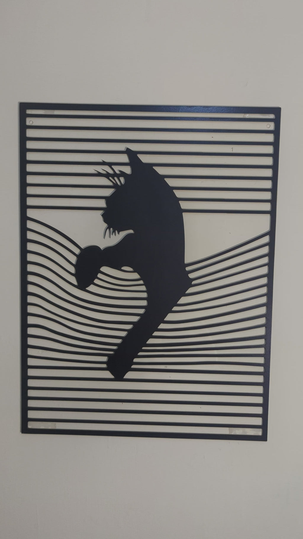 Modern Geometric Cat Wall Silhouette (x1)