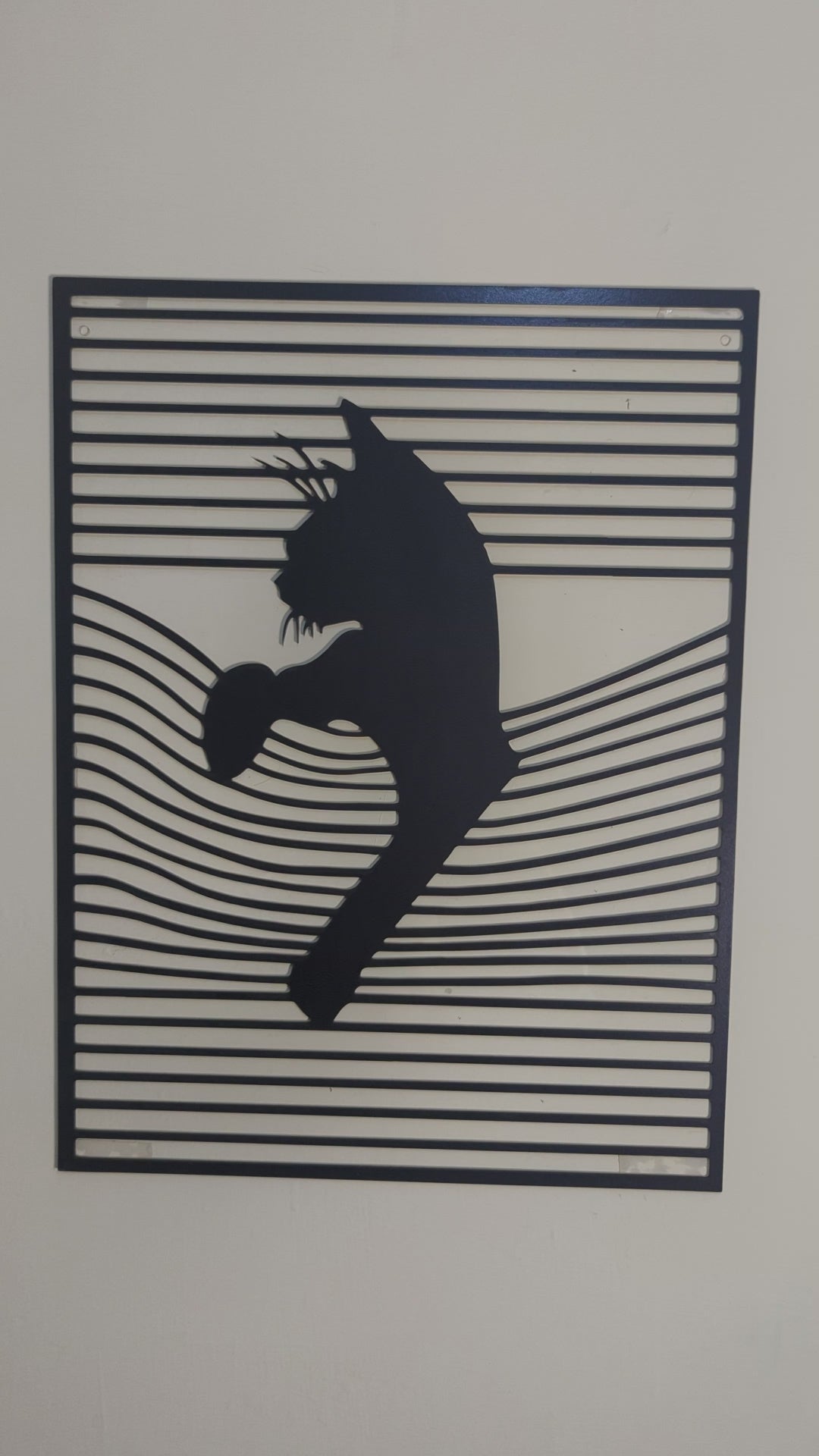 Modern Geometric Cat Wall Silhouette (x1)